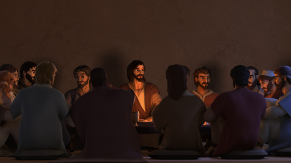 Jesus beim letzten Abendmahl